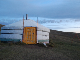 One of my favorite pictures from the trip: Silence at dawn in the Bogd Khan Mountains