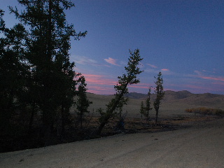 Sunset, first night of the trek